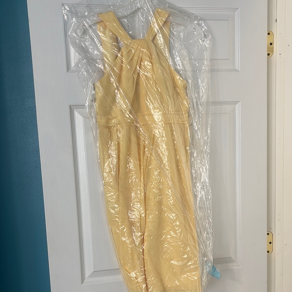 David's Bridal Yellow Mini Dress